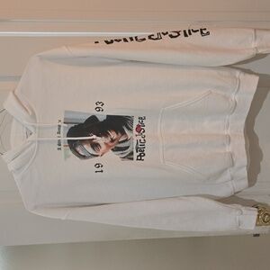 Poetic Justice Hoodie Sweatshirt Tupac 2Pac White Unisex Medium